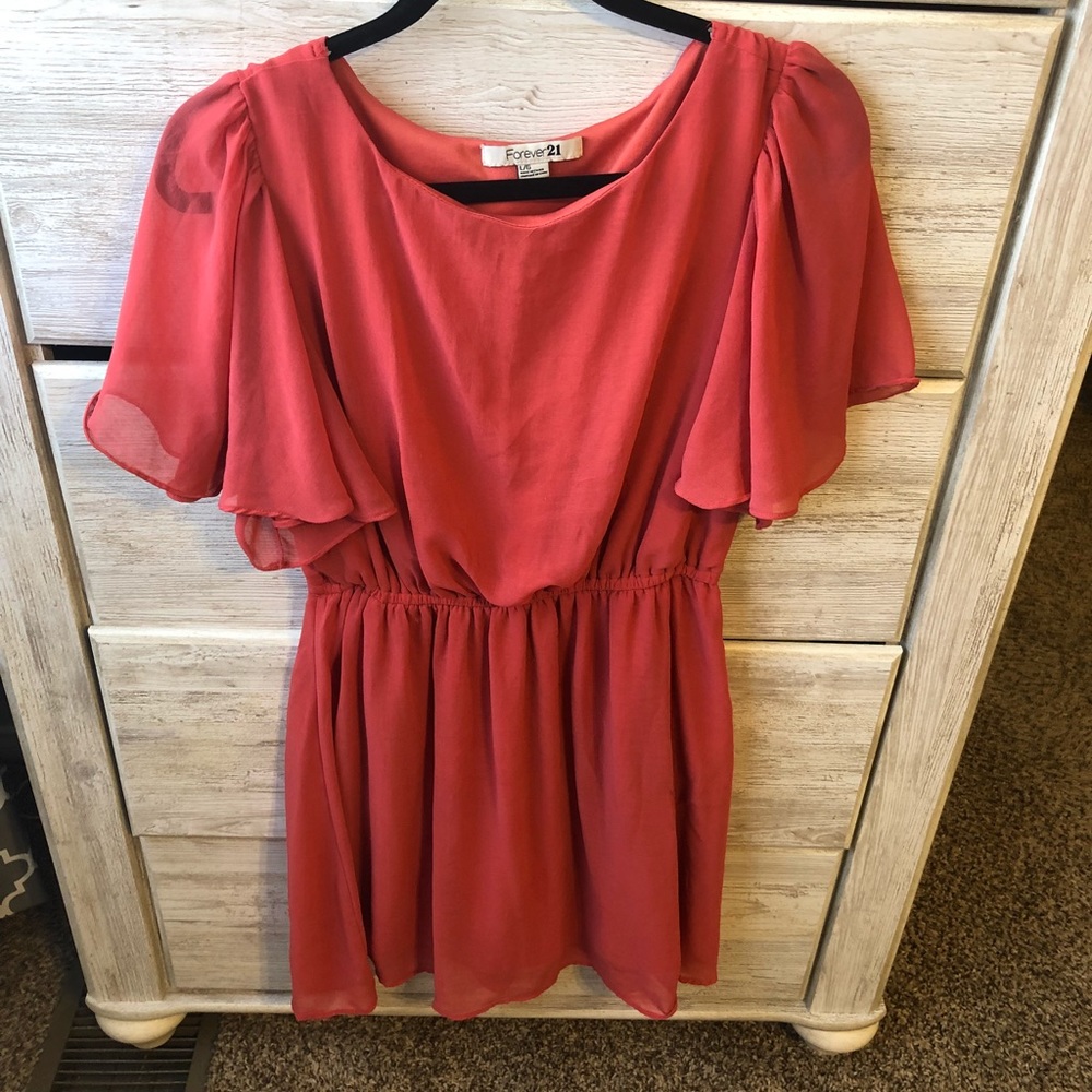 Coral forever 21 dress